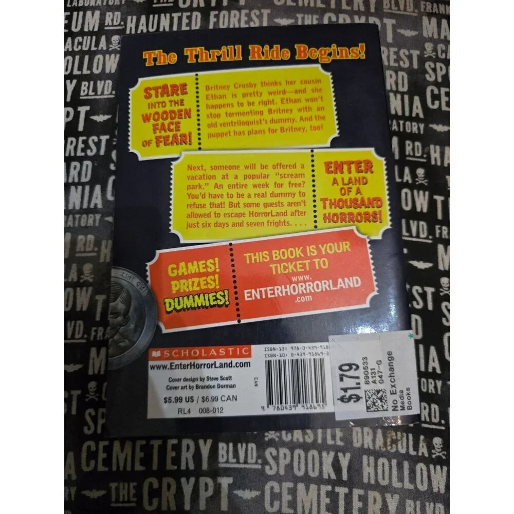 Goosebumps Horrorland Revenge of the Living Dummy by R.L. Stine Vintage Horror P
